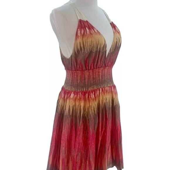 Free People Lurex Sleeveless Indian Summer Mini Dress - Picture 7 of 16
